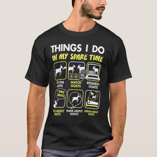 暇な時にヤギがすることだ Tシャツ (正面)