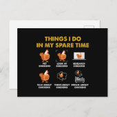 暇な時に自分がやることおもしろい ポストカード (正面/裏面)