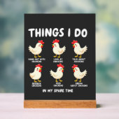 暇な時に行う事チキン農業 アクリルサイン (ニュートラル)