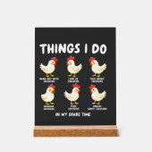 暇な時に行う事チキン農業 アクリルサイン (正面)