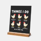 暇な時に行う事チキン農業 アクリルサイン (傾斜)