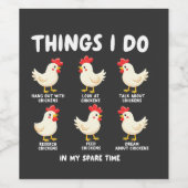 暇な時に行う事チキン農業 ワインラベル (シングルラベル)