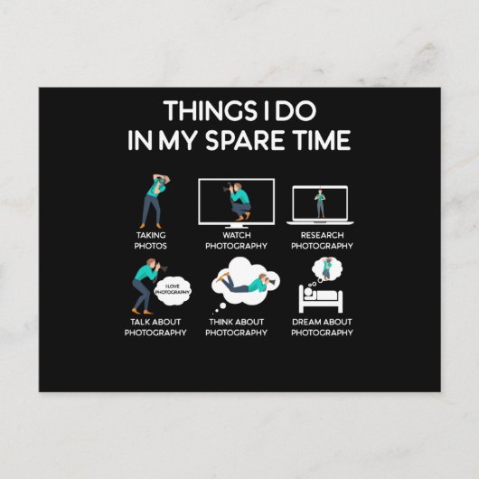 暇な時に行う写真 ポストカード (正面)