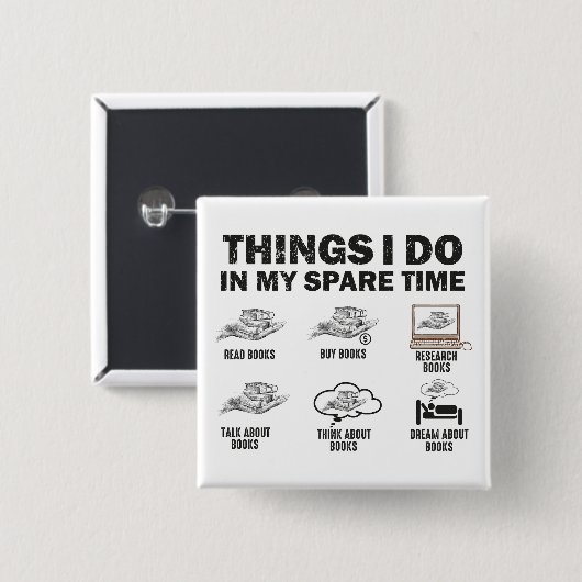 暇な時の本の中でする事 缶バッジ (正面&裏面)