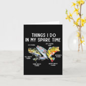 暇な時の魚釣りでやることおもしろい カード (黄色い花)