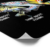 暇な時の魚釣りでやることおもしろい ポスター (角)