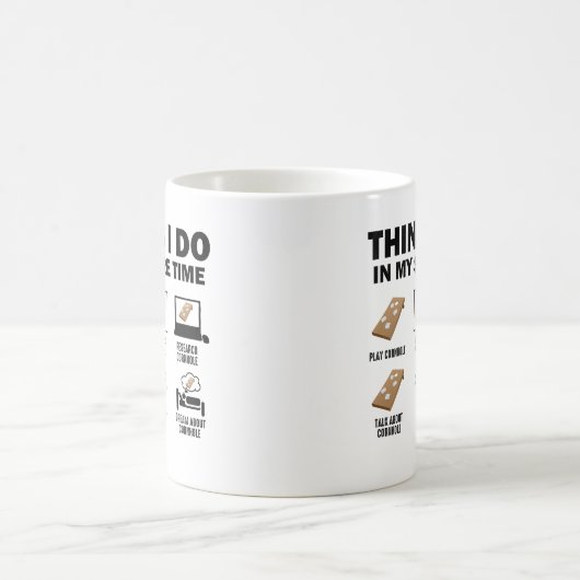 暇な時は困るおもしろい コーヒーマグカップ (中央)