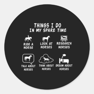 暇な時は馬の用に立つ ラウンドシール