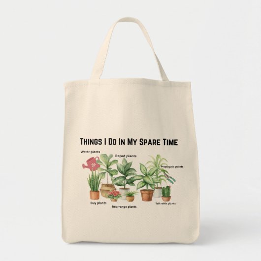 暇な時間にしたこと 植物ママギフト トートバッグ (正面)