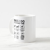 暇な時間にしたこと 犬 面白い コーヒーマグカップ (正面左)