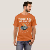 暇な時間にしたこと 車好き レトロ Tシャツ (正面フル)