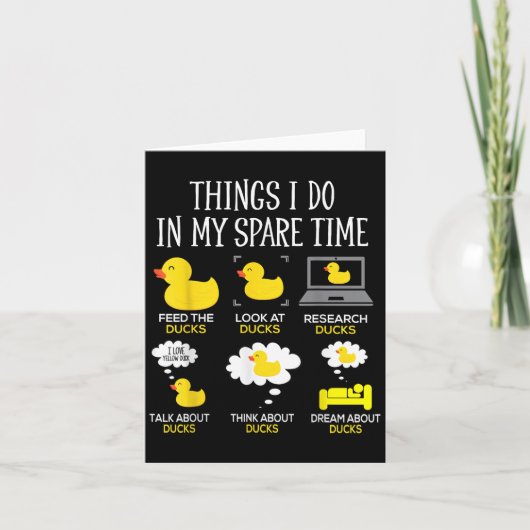 暇な時間にすること鳩が好きかわいい鳩 カード (正面)