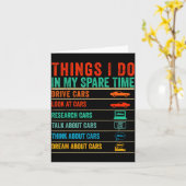 暇な時間にすること 車好きあるある カード (黄色い花)