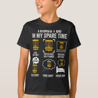 暇な時間にやっていること ディスクゴルフ 楽しい ギフト Tシャツ