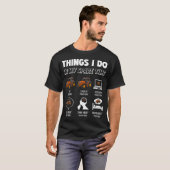 暇な時間にやること - おもしろトラクターの運転手 Tシャツ (正面フル)