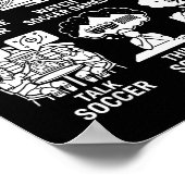 暇な時間にやること おもしろ サッカー選手 F ポスター (角)