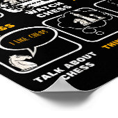 暇な時間にチェスプレイヤーがすること ポスター (角)