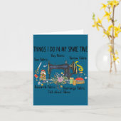 暇な時間に裁縫やキルトをする カード (黄色い花)