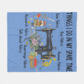 暇な時間の中で私が行うことおもしろい裁縫キルティング フリースブランケット (正面(横))