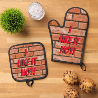 「暑いのが好き！」 鍋つかみ&鍋敷きセット