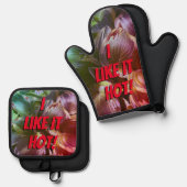 「暑いのが好き！」 鍋つかみ&鍋敷きセット (正面/裏面)
