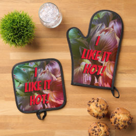 「暑いのが好き！」 鍋つかみ&鍋敷きセット