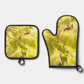 「暑いのが好き！」 鍋つかみ&鍋敷きセット (正面)