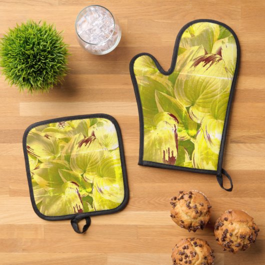 「暑いのが好き！」 鍋つかみ&鍋敷きセット (トップダウン)