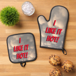 「暑いのが好き！」 鍋つかみ&鍋敷きセット