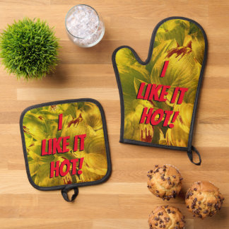 「暑いのが好き！」 鍋つかみ&鍋敷きセット