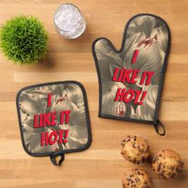 「暑いのが好き！」 鍋つかみ&鍋敷きセット