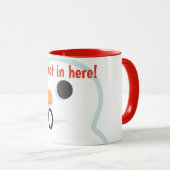 「暑いわ!」 可愛おもしろいい雪だるまホットショコラ マグカップ (正面右)