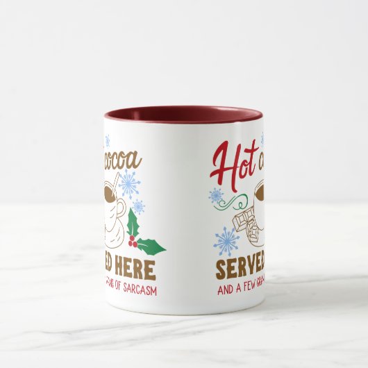 暑いココアと皮肉のクリスマス マグカップ (中央)