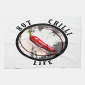 暑いチリ生活 キッチンタオル (横)