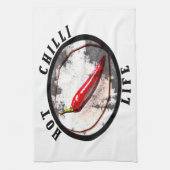 暑いチリ生活 キッチンタオル (縦)