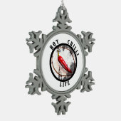 暑いチリ生活 スノーフレークピューターオーナメント (左)