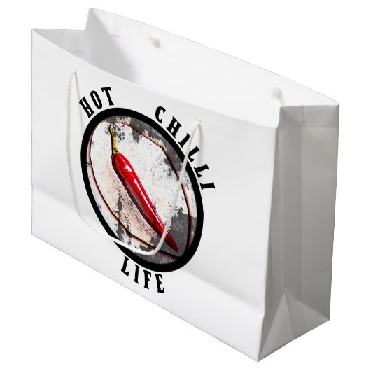 暑いチリ生活 ラージペーパーバッグ (正面アングル)