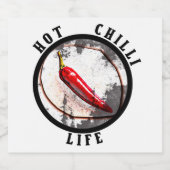 暑いチリ生活 リキュールボトルラベル (シングルラベル)