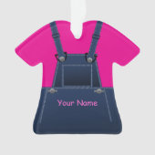 暑いピンクのクリスマスの飾り立てを飾る街 オーナメント (正面)