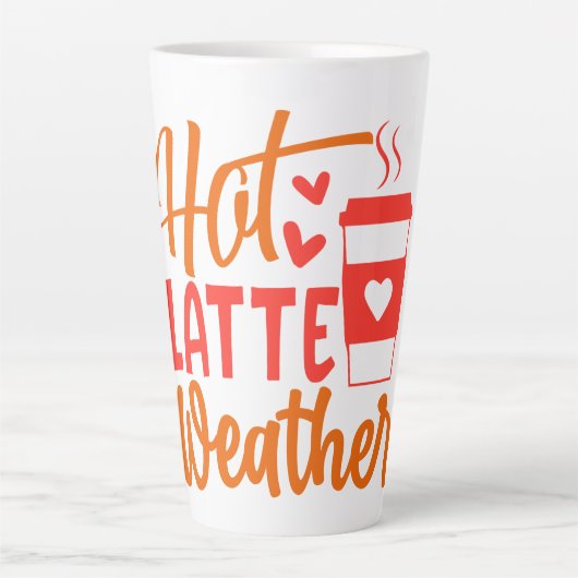 暑いラテ天気 カフェラテマグ (正面)