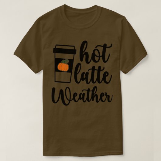 暑いラテ天気 Tシャツ (デザイン正面)