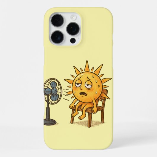 暑い休憩中の太陽 iPhoneケース (裏面)