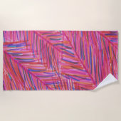 暑い夏の夜 ビーチタオル (正面)