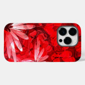 「暑い夏の夜」赤い抽象芸術フローラとハート Case-Mate iPhoneケース (裏面 (横))