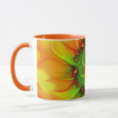 暑い夏の抽象芸術カラフルフラクタルアートモノグラム マグカップ (左)