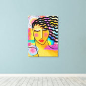 暑い夏の日の抽象芸術デジ絵画タル キャンバスプリント (インサイチュ (ウッドフロア))