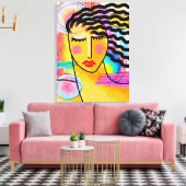 暑い夏の日の抽象芸術デジ絵画タル キャンバスプリント (インサイチュ (リビング))