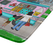 暑い夏の日 |お洒落イラストレーション カッティングボード (角)