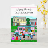 暑い夏の日 |お洒落イラストレーション カード (黄色い花)