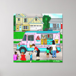 暑い夏の日 |お洒落イラストレーション キャンバスプリント